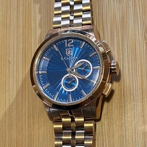 S Coifman Watch NavyBlue Face With RoseGold Bracelet